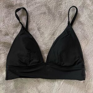 Aerie Classic Black Swim Bikini Top